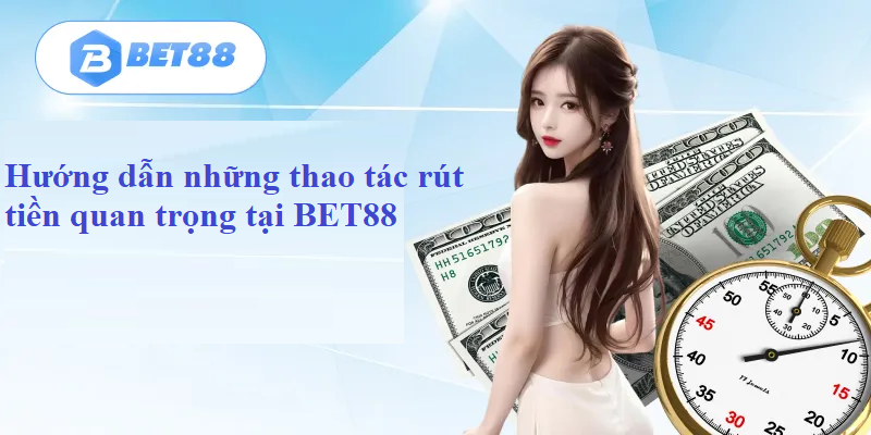 Hướng dẫn những thao tác rút tiền quan trọng tại BET88